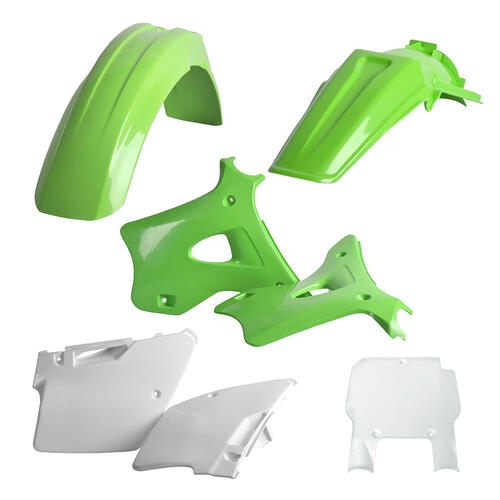 Kawasaki KX250 1994-1995 Polisport Plastics Kit OEM Colours Inc Fenders & Shrouds