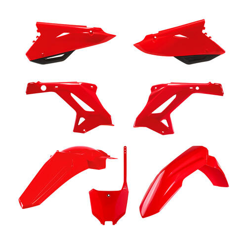 Honda CR125R 2000-2001 Polisport Restyle Plastics Kit Red Inc Fenders & Shrouds