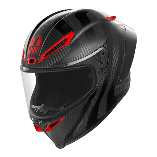 AGV Road Motorcycle Helmet Pista GP RR Intrepido Matt Carbon/Black/Red