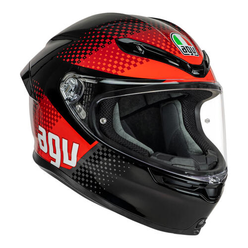 AGV Road Motorcycle Helmet K6 S Fision Black/Red