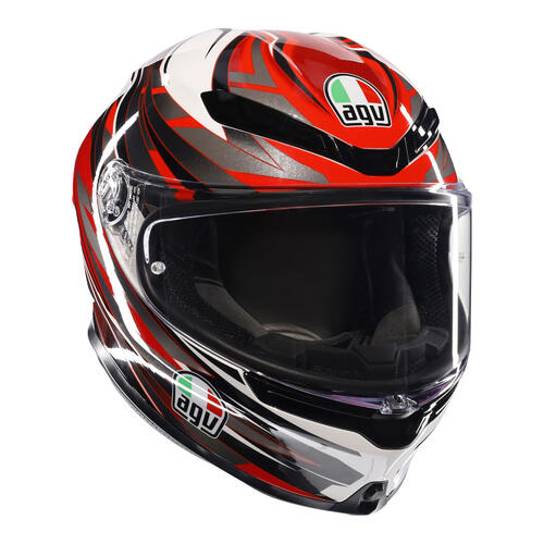 AGV Road Motorcycle Helmet K6 S Reeval White/Red/Grey XS