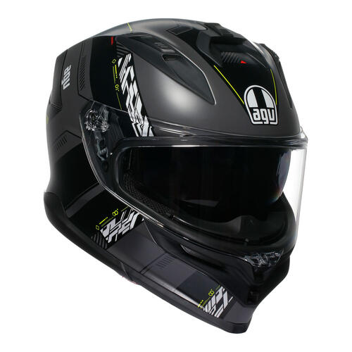 AGV Road Motorcycle Helmet K7 Kyber Matt Grey/Yellow Fluoro