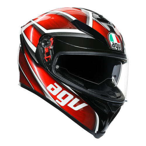 AGV Road Motorcycle Helmet K5 S Tempest Black/Red XS