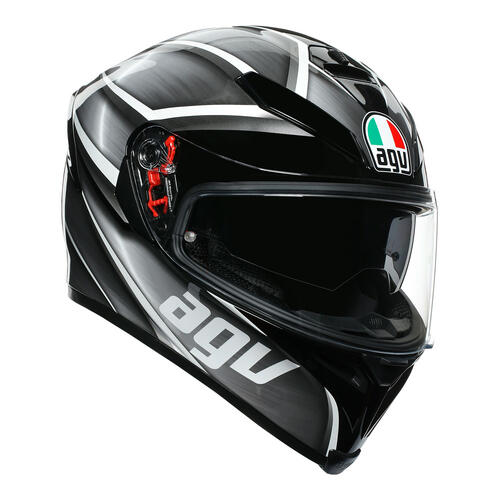 AGV Road Motorcycle Helmet K5 S Tempest Black/Silver S