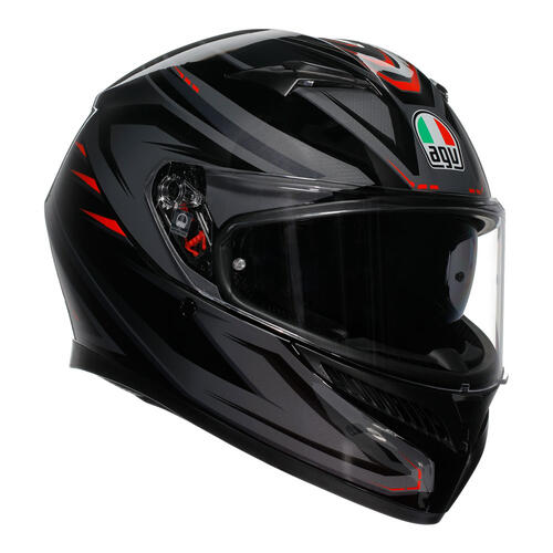 AGV Road Motorcycle Helmet K3 Syth Black/Red L