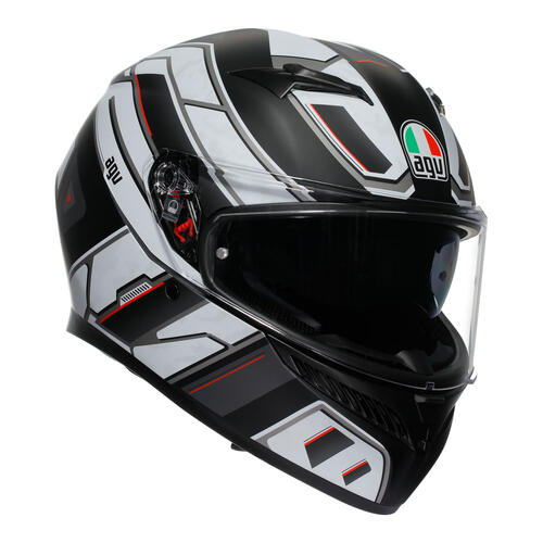 AGV Road Motorcycle Helmet K3 Rivia Matt Black/White