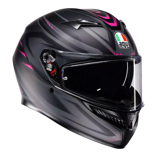 AGV Road Motorcycle Helmet K3 Syth Matt Black/Pink