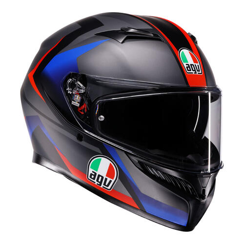 AGV Road Motorcycle Helmet K3 Striga Matt Black/Blue/Red