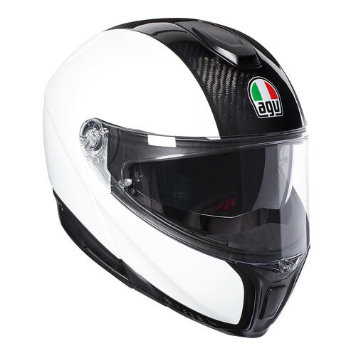 AGV Road Motorcycle Helmet SportModular Carbon/White M