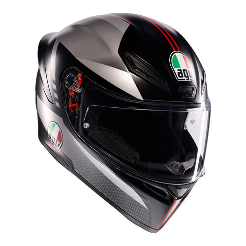 AGV Road Motorcycle Helmet K1 S Lap Matt Black/Grey/Red