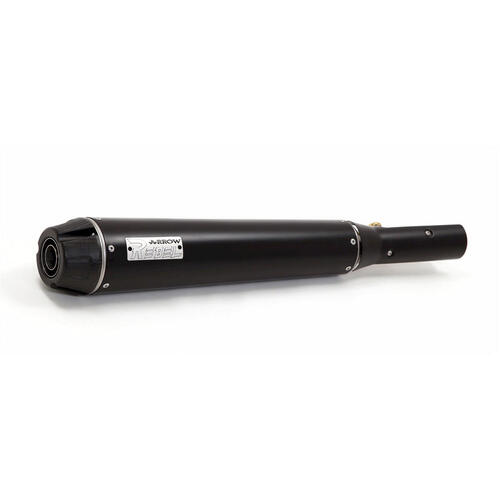 Kawasaki Vulcan S ABS EN650 2017-2020 Arrow Rebel Dark Slip-On Muffler With Carbon End Cap Black