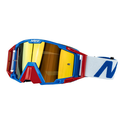 Nitro Off-Road NV-100 MX Goggles Blue/Red/White 