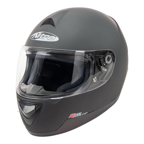 Nitro N802 Uno Full Face Motorcycle Road Helmet Satin Black