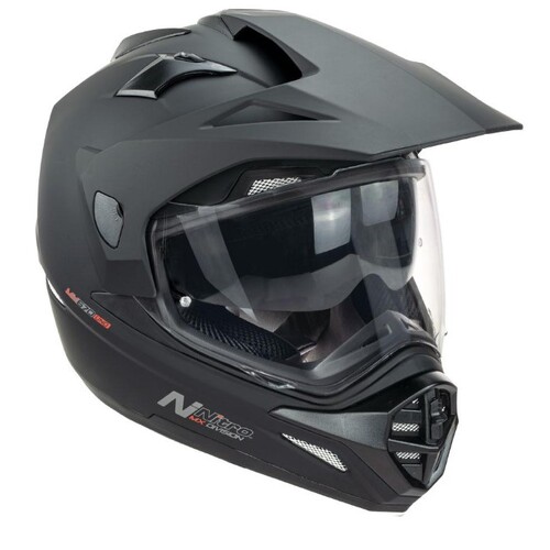 Nitro MX670 UNO DVS Dual Purpose Adventure Helmet Satin Black [Size: L]