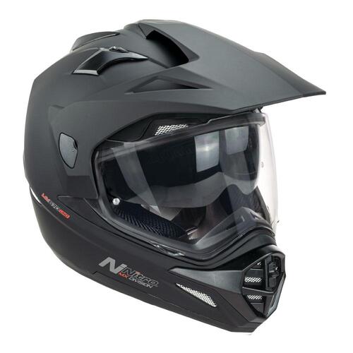 Nitro MX670 UNO DVS Dual Purpose Adventure Helmet Satin Black