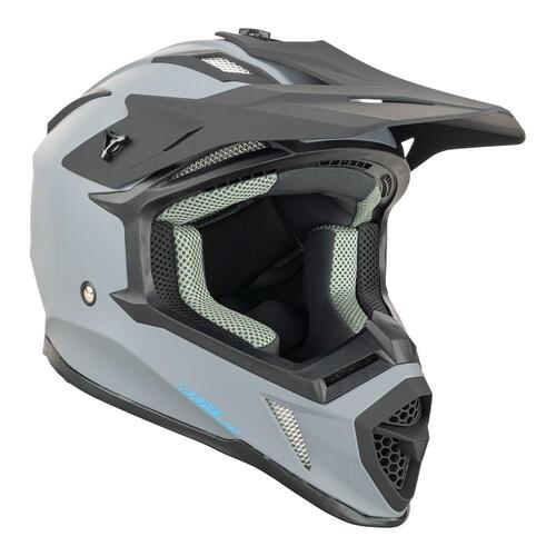 Nitro MX760 MX Motocross Helmet Satin Gun Metal Blue