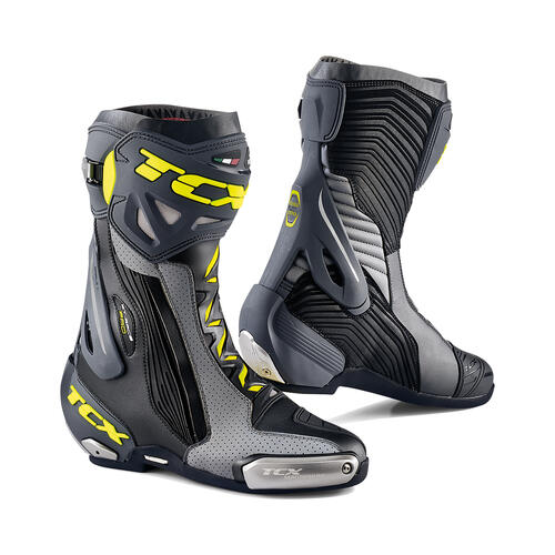 TCX RT-Race Pro Air Motorcycle Boots Black/Grey/Yellow