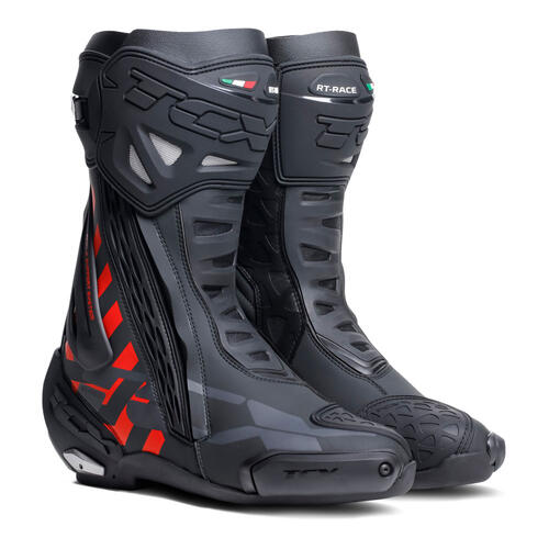 TCX RT-Race Motorcycle Boots Black/Red EU 42/US 8.5