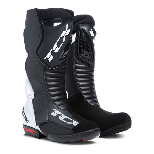TCX - TCS Speedway Motorcycle Boots Black/White EU 42/US 8.5