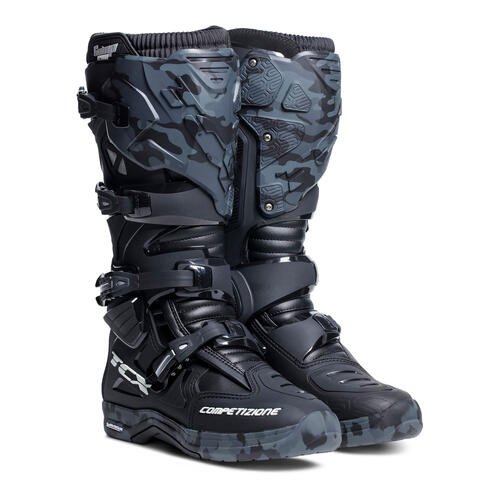TCX Comp Evo 2 Michelin Motorcycle Boots Black/Camo EU 42/US 8.5