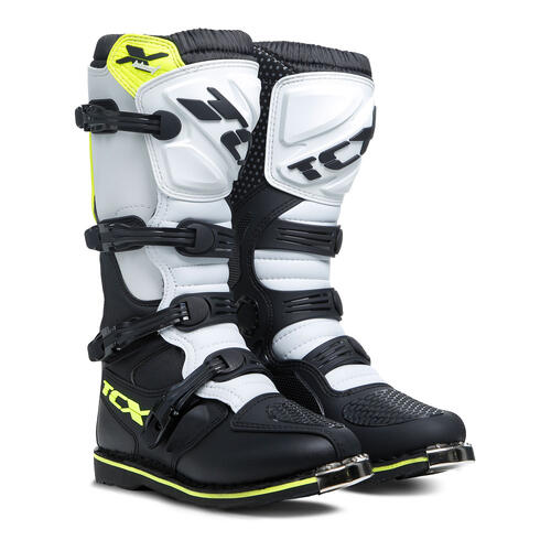 TCX X-Blast Motorcycle Boots Black/White/Yellow EU 41/US 8