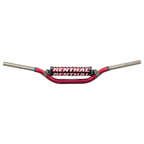 Renthal MX Twinwall Aluminium Handlebars 996 Red With Bar Pad
