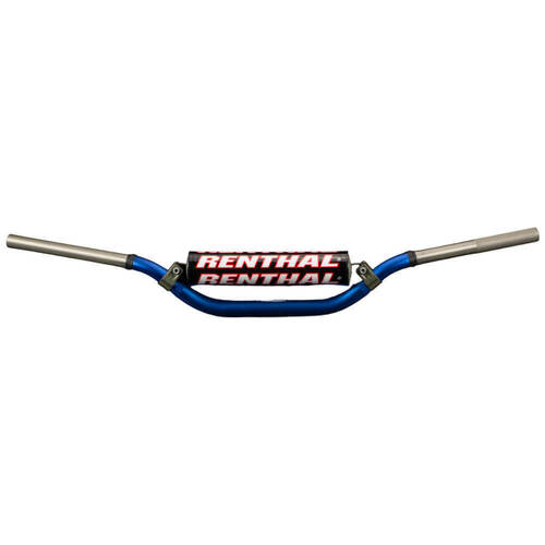 Renthal MX Twinwall Aluminium Handlebars 998 Blue With Bar Pad
