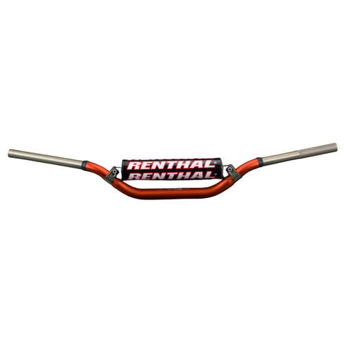 Renthal MX Twinwall Aluminium Handlebars 998 Orange w/Bar Pad
