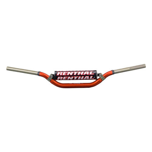 Renthal MX Twinwall Aluminium Handlebars 999 Orange w/Bar Pad