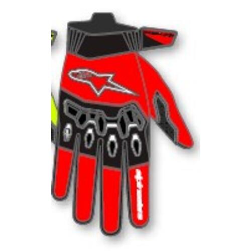 Alpinestars Full Bore V2 MX Gloves 2026-2027 Bright-Red Black
