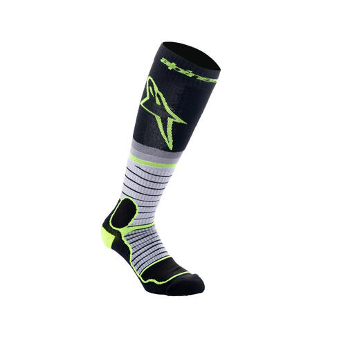 Alpinestars MX Off-Road Pro Socks Black Grey Fluoro Yellow 56 (4-5)