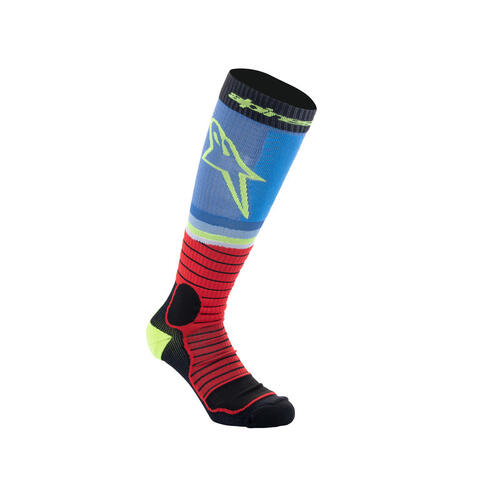Alpinestars MX Off-Road Pro Socks Black Red Light Blue 60 (10-14)