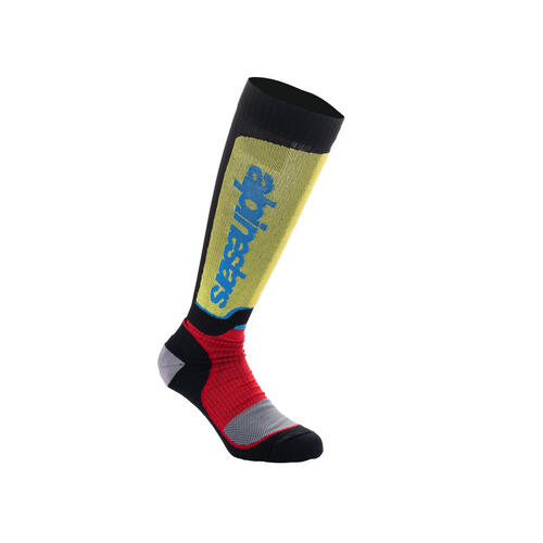 Alpinestars MX Off-Road Plus Socks Black Red Light Blue 58 (6-9)