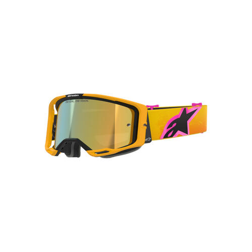Alpinestars Vision 8 Corp MX Off-Road Goggles Mirror Lens Orange Yellow Pink