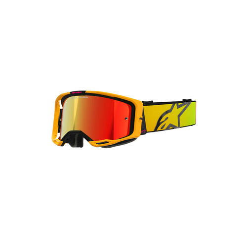 Alpinestars Vision 8 Corp MX Off-Road Goggles Mirror Lens Yellow Pink