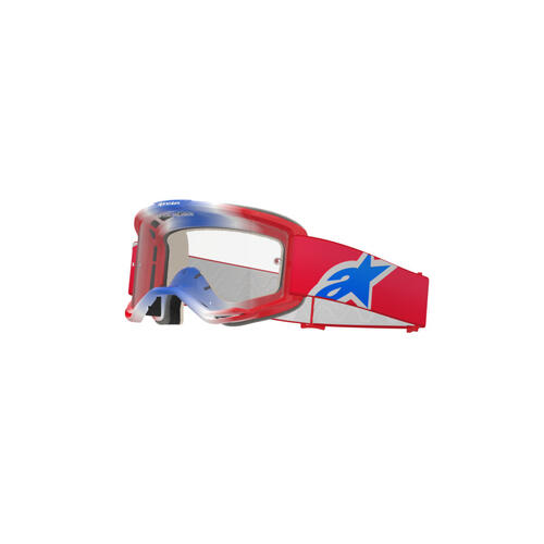 Alpinestars Vision 5 Corp MX Off-Road Goggles Clear Lens Red White Blue
