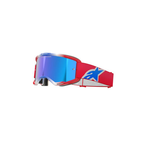 Alpinestars Vision 5 Corp MX Off-Road Goggles Mirror Lens Red White Blue