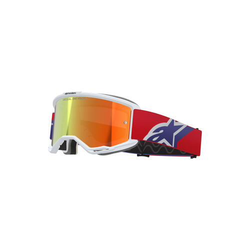 Alpinestars Vision 5 Corp MX Off-Road Goggles Mirror Lens Red Purple