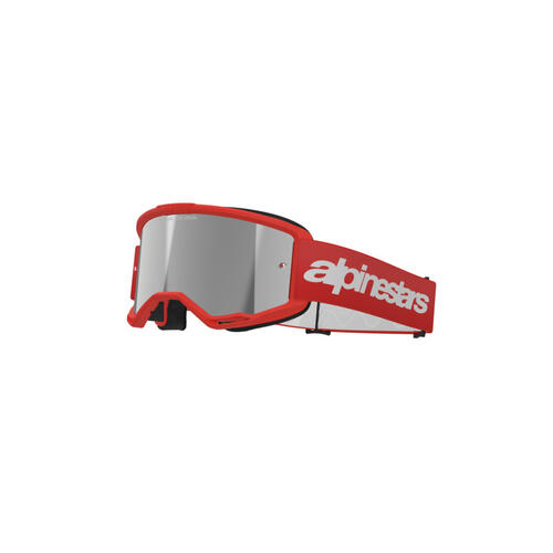 Alpinestars Vision 3 Wordmark MX Off-Road Goggles Mirror Lens Red