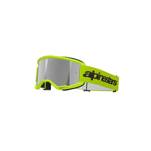 Alpinestars Vision 3 Wordmark MX Off-Road Goggles Mirror Lens Fluoro Yellow