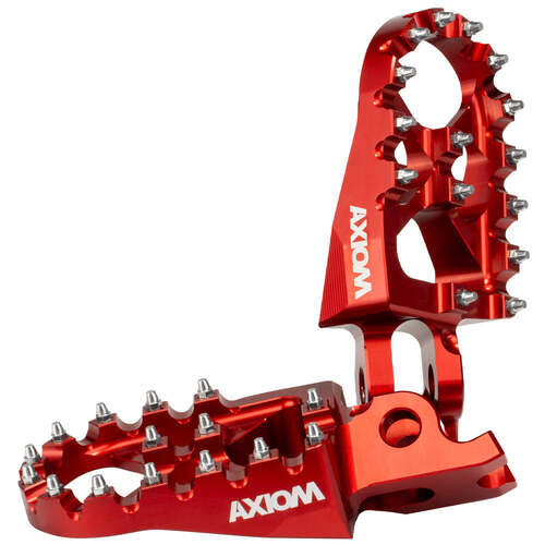 Beta RR 390 4T Racing 2020-2024 Axiom SX-3 Wide Alloy MX Motorcycle Footpegs Red