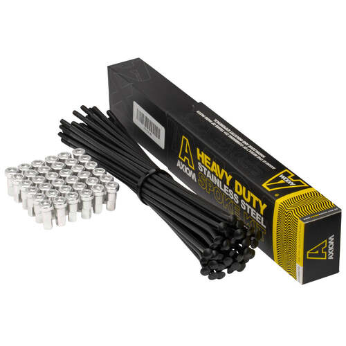 KTM 520 SX 2000-2002 Axiom MX Black Stainless Steel 18" Rear Spoke Set