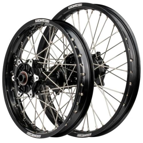 Yamaha XTZ690 TENERE 700 2019-2024 Axiom Adventure Cush Drive Wheel Set 21x1.85/18x2.50 Black Rims Black Hubs
