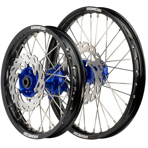 KTM 65 SX 2023-2024 Axiom Wheelset Pair 14/12 Black Rims Blue Hubs With Discs