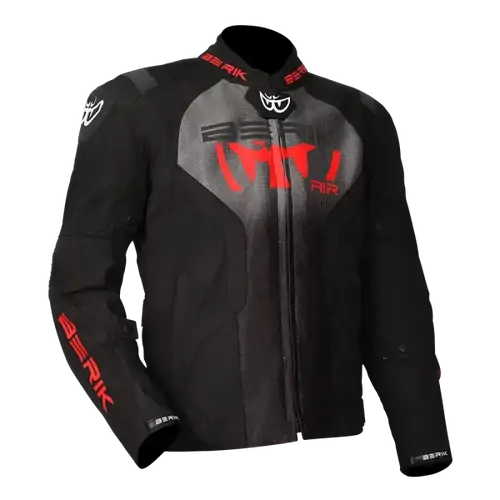Berik Mens Motorcycle Jacket Imola Black/Grey/Red 50