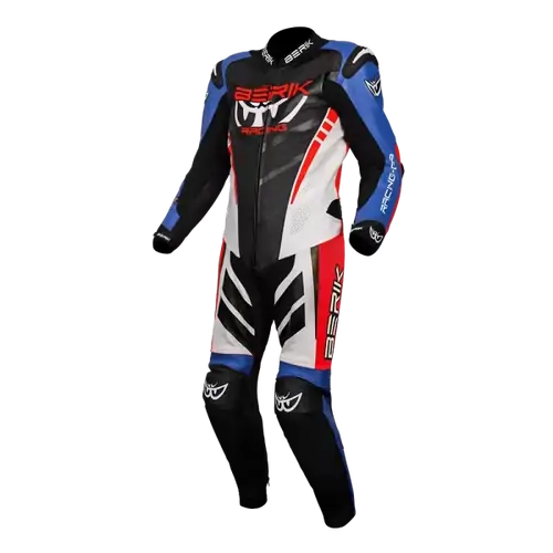 Berik Mens Motorcycle One-Piece Race Suit Misano Blue/White/Red 48