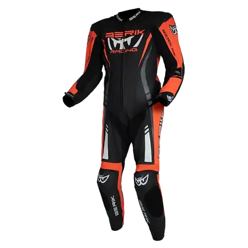 Berik Mens Motorcycle One-Piece Race Suit Sicily Black/Red 48