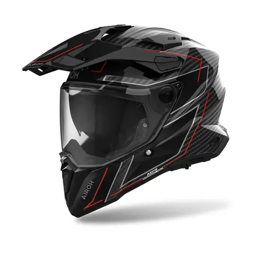 Airoh Dual-Purpose Adventure Helmet Commander 2 Full Carbontylish Gloss 