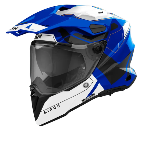 Airoh Dual-Purpose Adventure Helmet Commander 2 Reveal Blue Gloss 