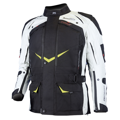 Motodry Advent-Tour Trekker Textile Jacket Black/Grey/Fluoro S